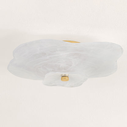 Mitzi by Hudson Valley Lighting Starlie Flush Mount in Aged Brass, detail view 2