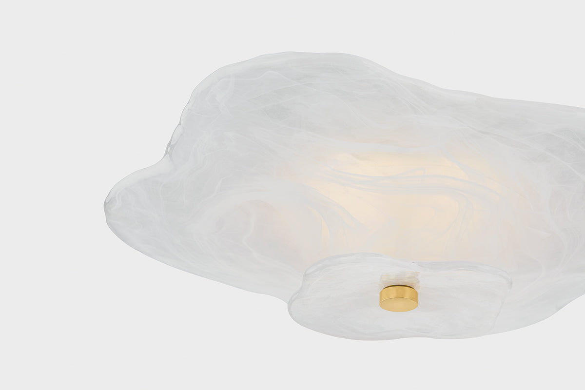 Mitzi by Hudson Valley Lighting Starlie Flush Mount in Aged Brass, detail view 3
