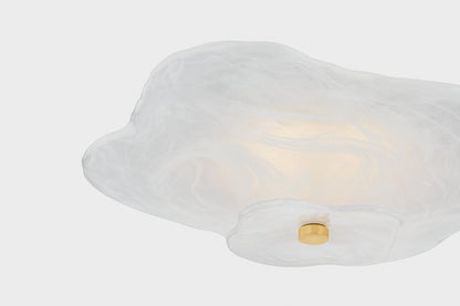 Mitzi by Hudson Valley Lighting Starlie Flush Mount in Aged Brass, detail view 3