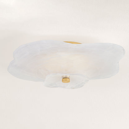Mitzi by Hudson Valley Lighting Starlie Flush Mount in Aged Brass, detail view 4