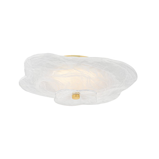 Mitzi by Hudson Valley Lighting Starlie Flush Mount in Aged Brass