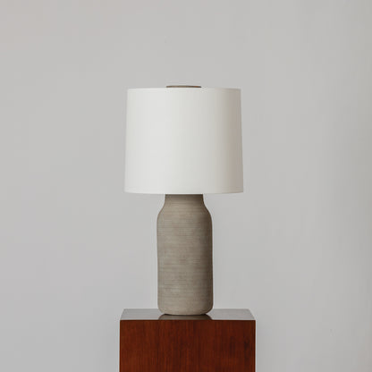 Mitzi by Hudson Valley Lighting Stassi Table Lamp in Aged Brass / Ceramic Stria Terra, detail view 1