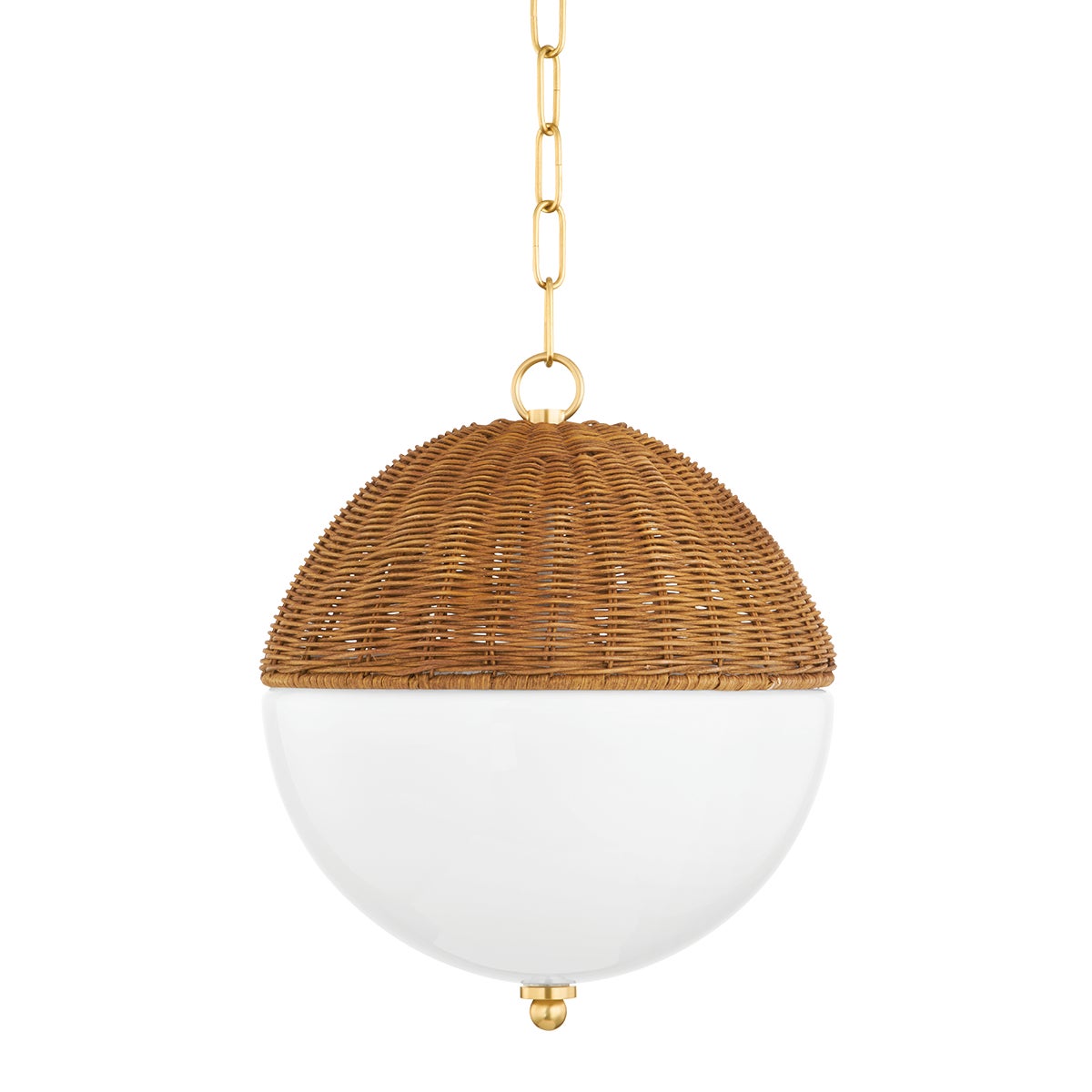 Mitzi by Hudson Valley Lighting Summer Small Pendant in Aged Brass