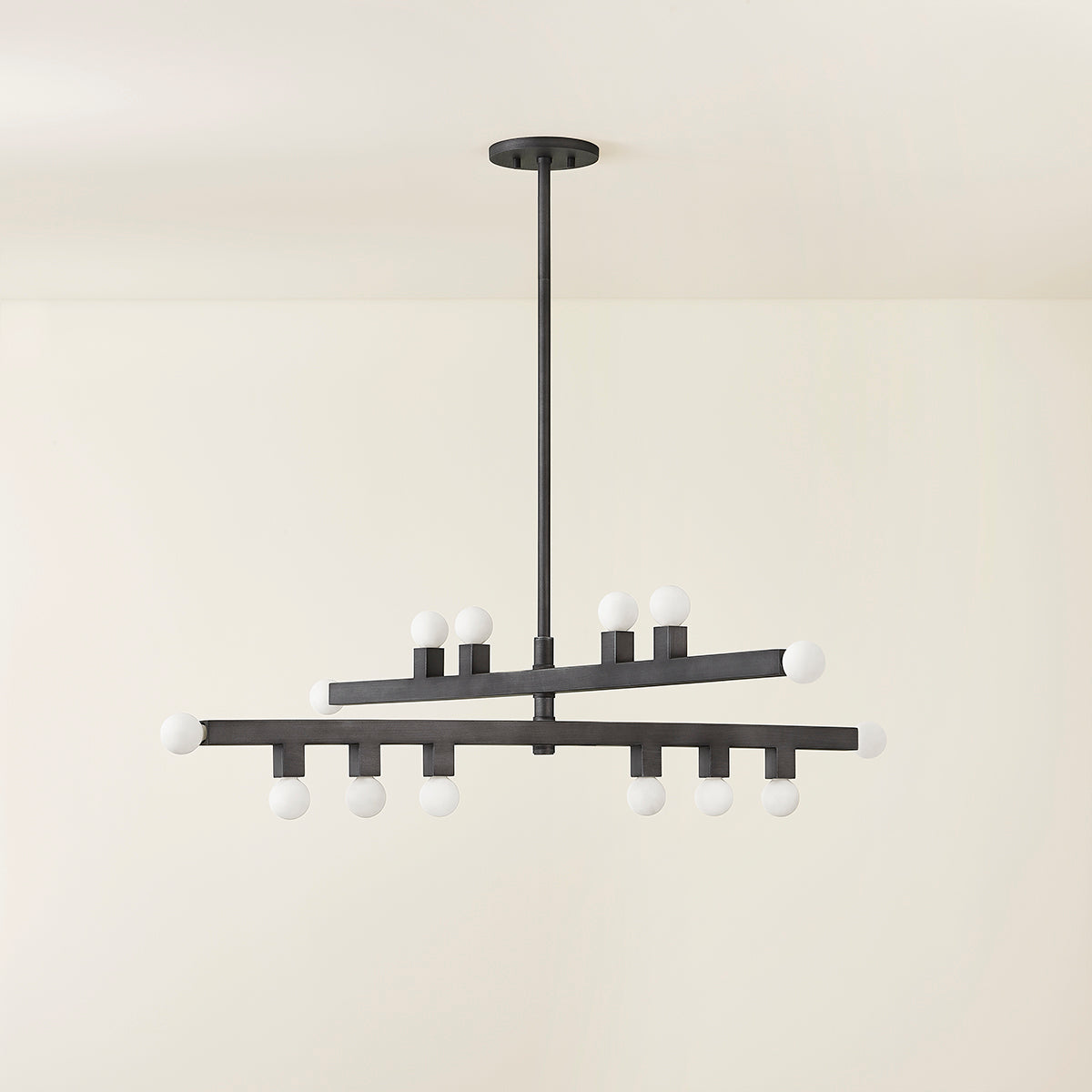 Mitzi by Hudson Valley Lighting Sutter Chandelier in Graphite, detail view 2
