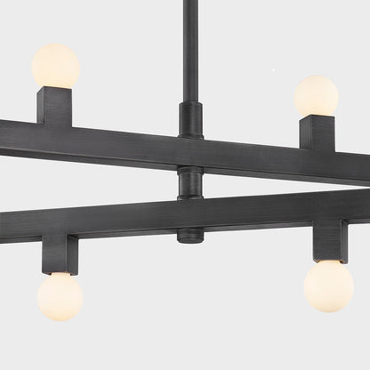 Mitzi by Hudson Valley Lighting Sutter Chandelier in Graphite, detail view 3