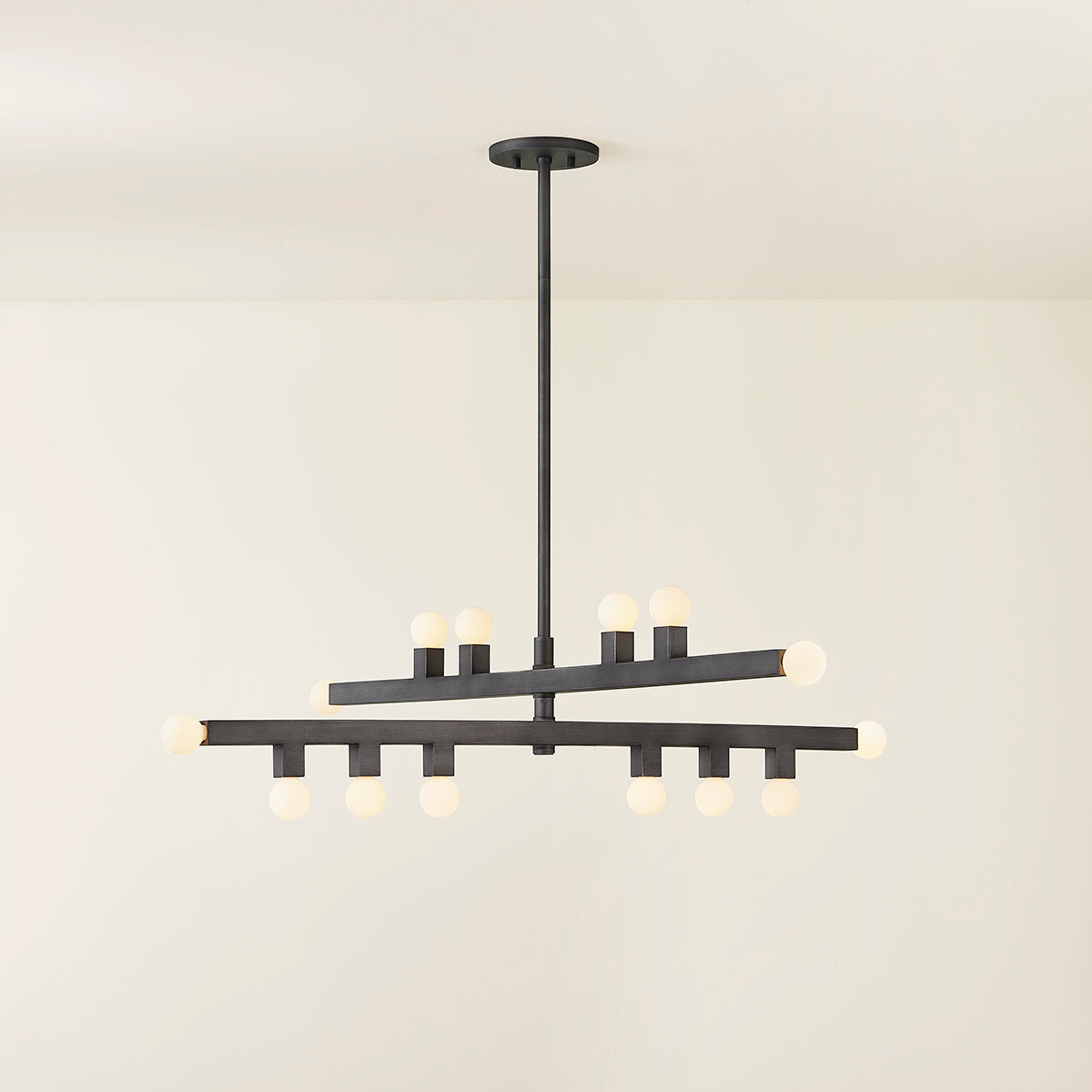 Mitzi by Hudson Valley Lighting Sutter Chandelier in Graphite, detail view 4