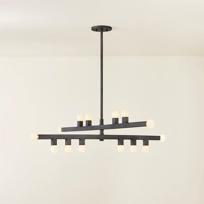Mitzi by Hudson Valley Lighting Sutter Chandelier in Graphite, detail view 4