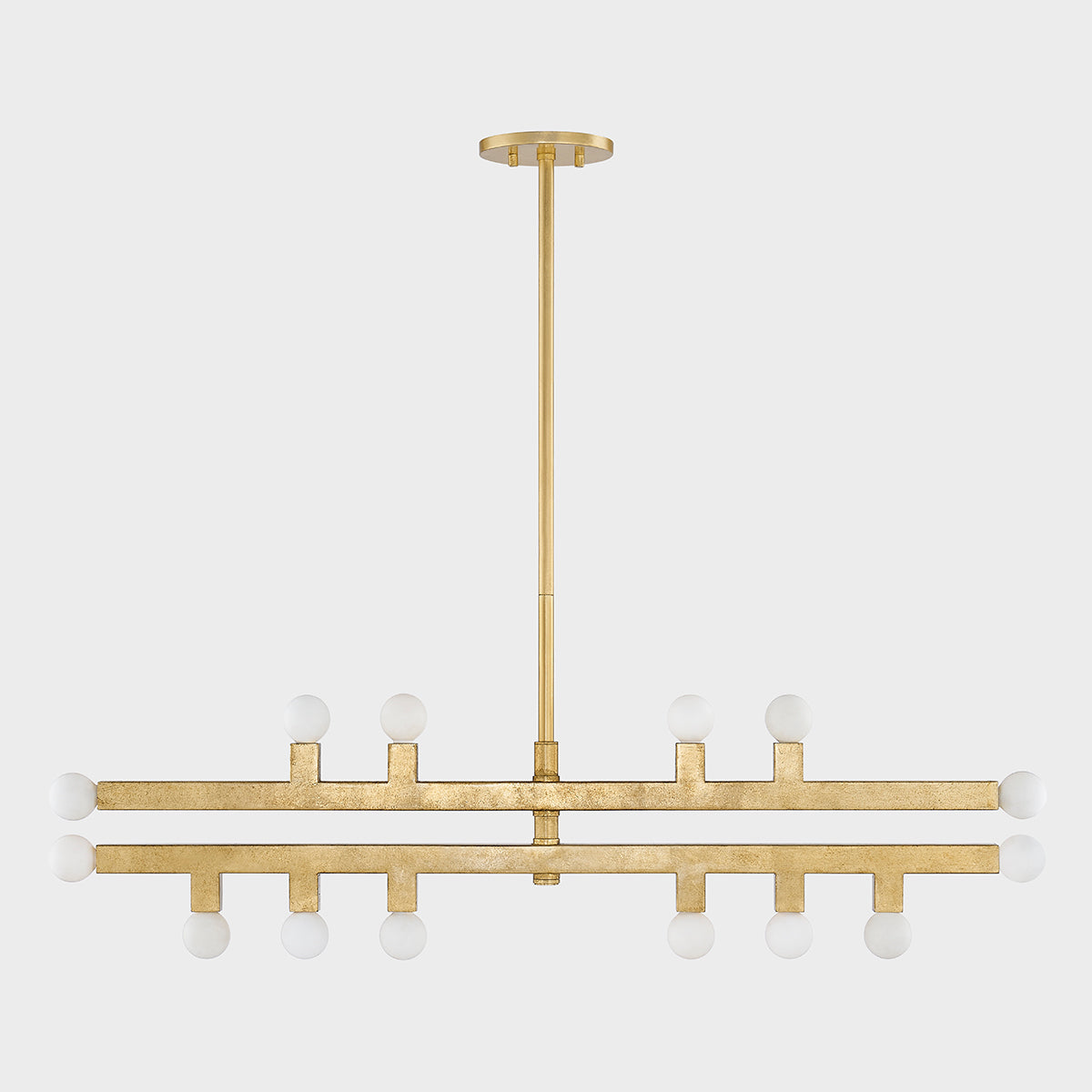 Mitzi by Hudson Valley Lighting Sutter Chandelier in Vintage Gold Leaf, detail view 1