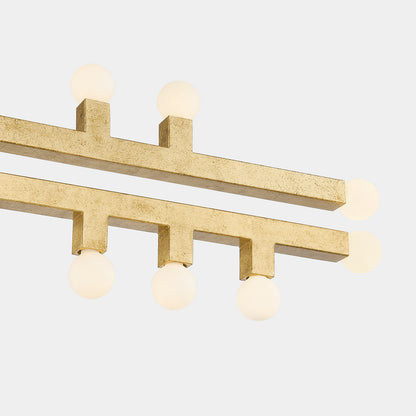 Mitzi by Hudson Valley Lighting Sutter Chandelier in Vintage Gold Leaf, detail view 3