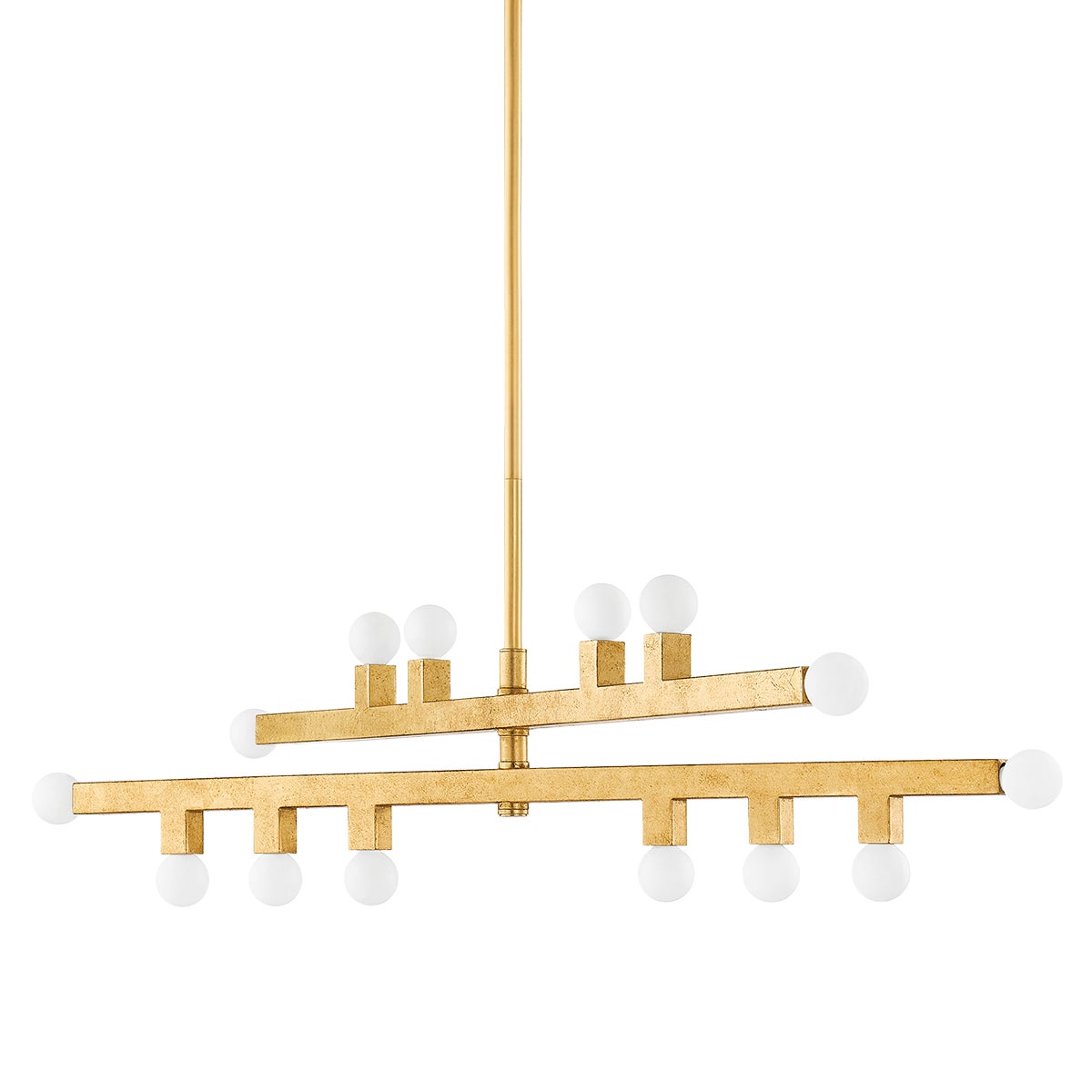 Mitzi by Hudson Valley Lighting Sutter Chandelier in Vintage Gold Leaf
