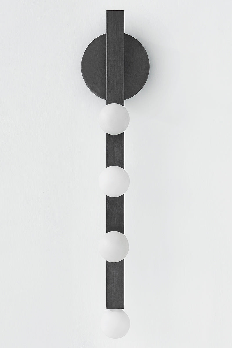 Mitzi by Hudson Valley Lighting Sutter Wall Sconce in Graphite, detail view 1