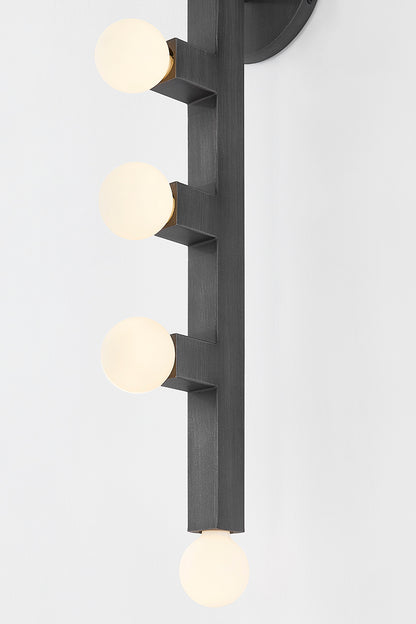 Mitzi by Hudson Valley Lighting Sutter Wall Sconce in Graphite, detail view 3
