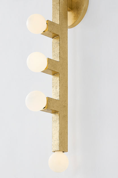 Mitzi by Hudson Valley Lighting Sutter Wall Sconce in Vintage Gold Leaf, detail view 3