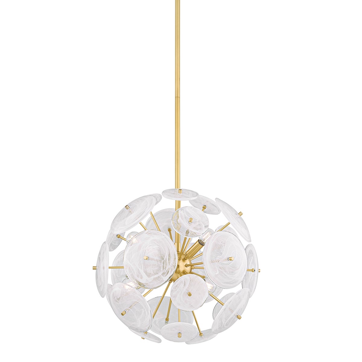 Mitzi by Hudson Valley Lighting Tamara 6-Light Chandelier in Aged Brass