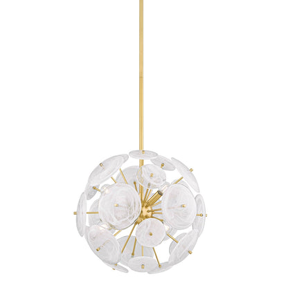 Mitzi by Hudson Valley Lighting Tamara 6-Light Chandelier in Aged Brass