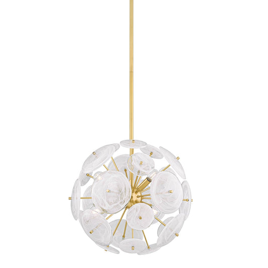 Mitzi by Hudson Valley Lighting Tamara 6-Light Chandelier in Aged Brass