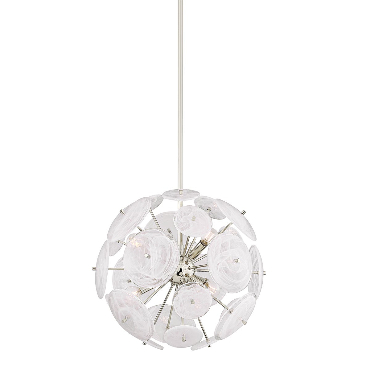 Mitzi by Hudson Valley Lighting Tamara 6-Light Chandelier in Polished Nickel