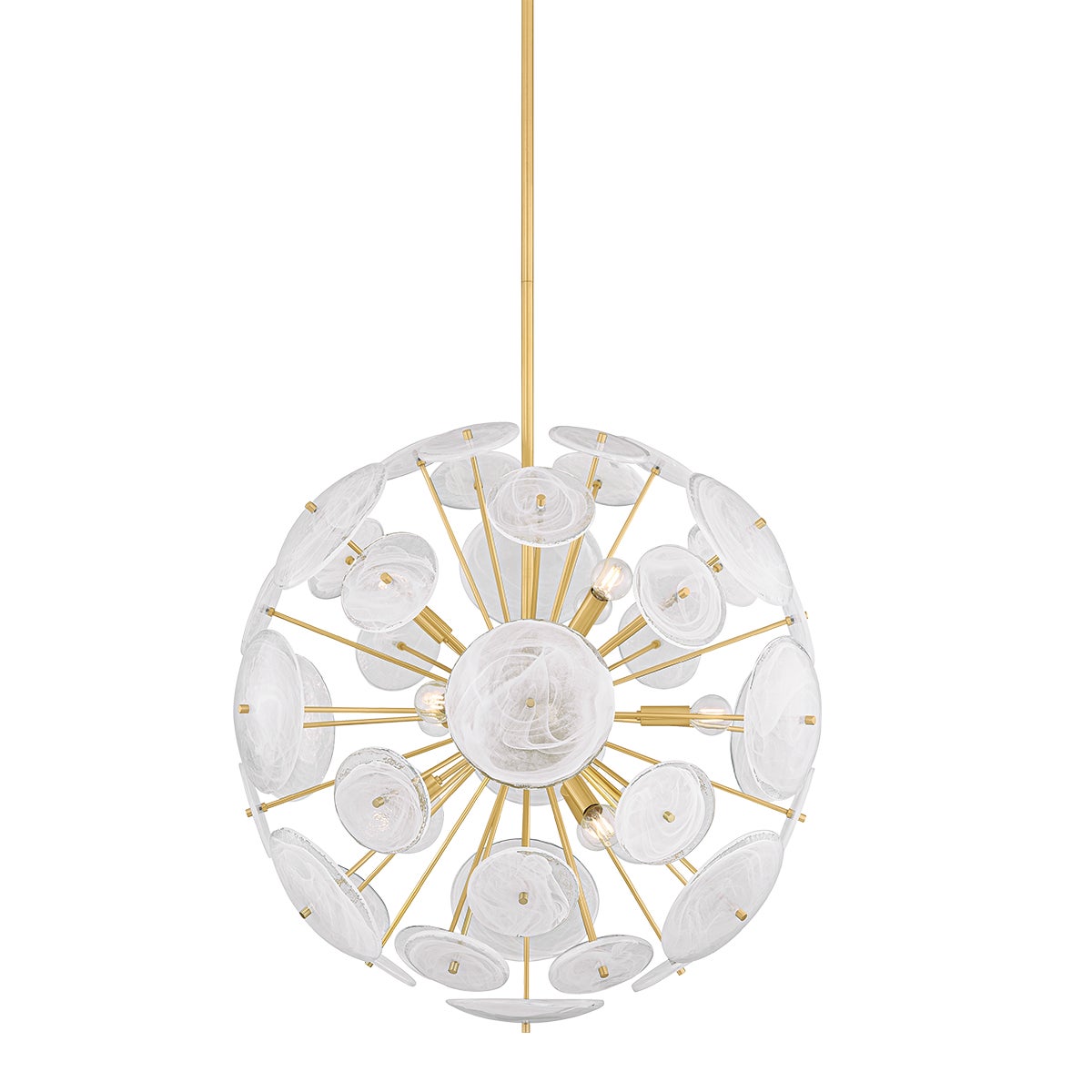 Mitzi by Hudson Valley Lighting Tamara 9-Light Chandelier in Aged Brass
