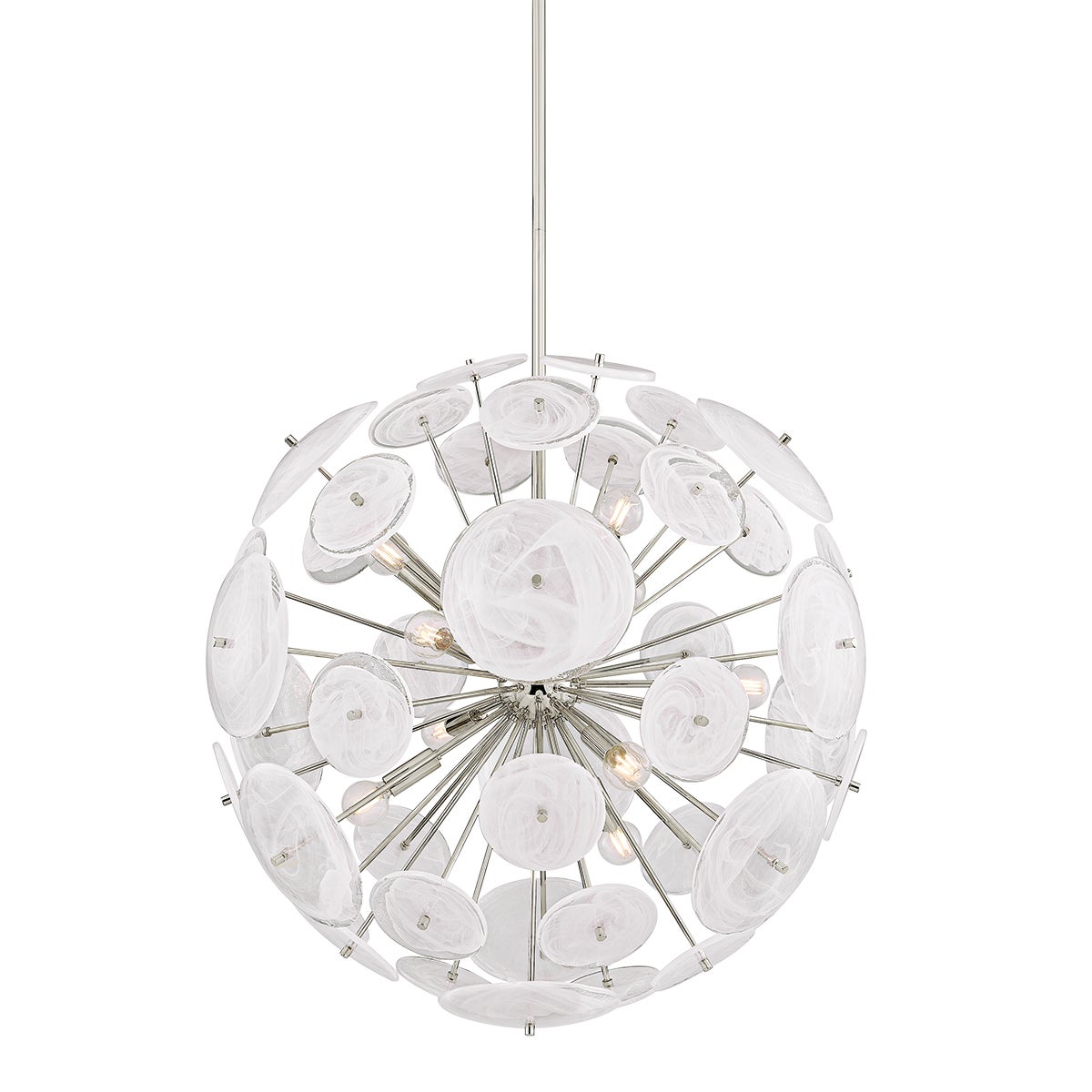 Mitzi by Hudson Valley Lighting Tamara 9-Light Chandelier in Polished Nickel