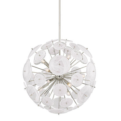 Mitzi by Hudson Valley Lighting Tamara 9-Light Chandelier in Polished Nickel
