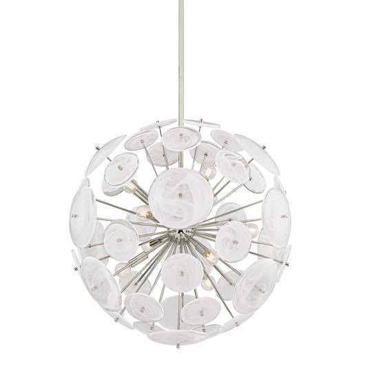 Mitzi by Hudson Valley Lighting Tamara 9-Light Chandelier in Polished Nickel