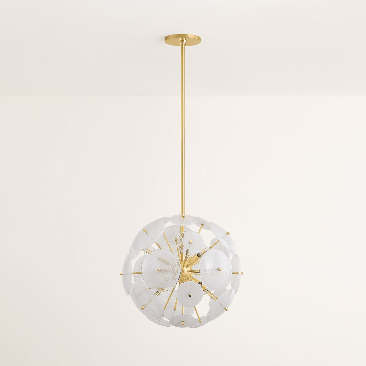 Mitzi by Hudson Valley Lighting Tamara 6-Light Chandelier in Aged Brass, detail view 2