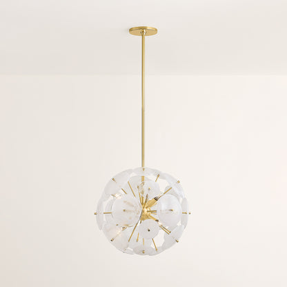 Mitzi by Hudson Valley Lighting Tamara 6-Light Chandelier in Aged Brass, detail view 4