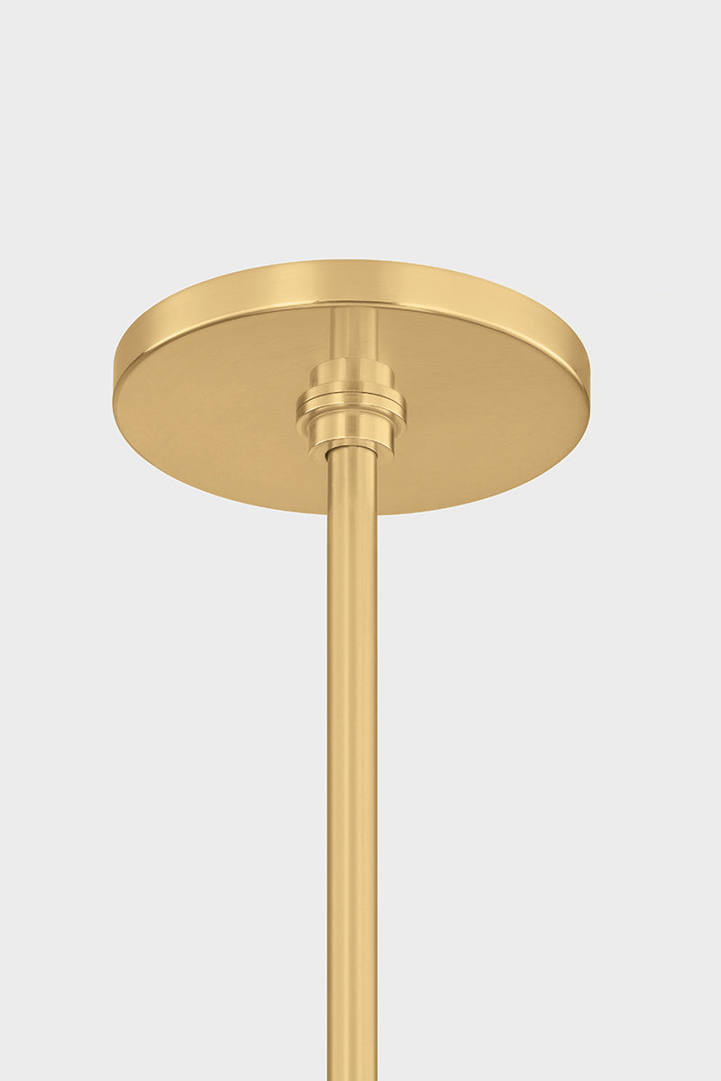 Mitzi by Hudson Valley Lighting Tamara 6-Light Chandelier in Aged Brass, detail view 5