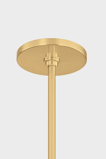 Mitzi by Hudson Valley Lighting Tamara 6-Light Chandelier in Aged Brass, detail view 5