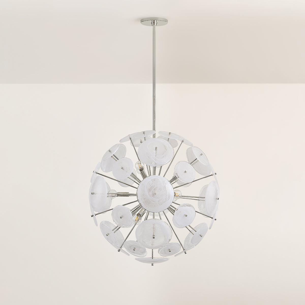 Mitzi by Hudson Valley Lighting Tamara 9-Light Chandelier in Polished Nickel, detail view 4