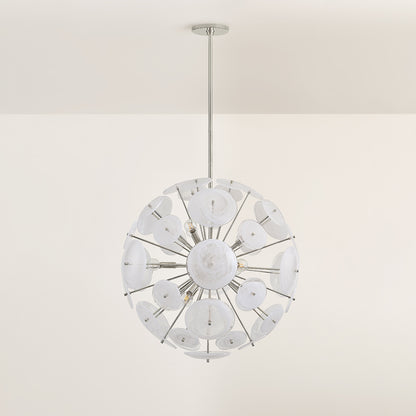 Mitzi by Hudson Valley Lighting Tamara 9-Light Chandelier in Polished Nickel, detail view 4