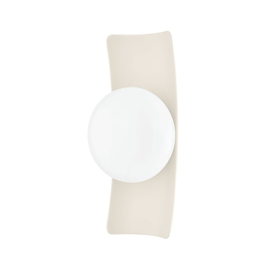 Mitzi by Hudson Valley Lighting Terra Wall Sconce in Aged Brass / Ceramic Antique Ivory