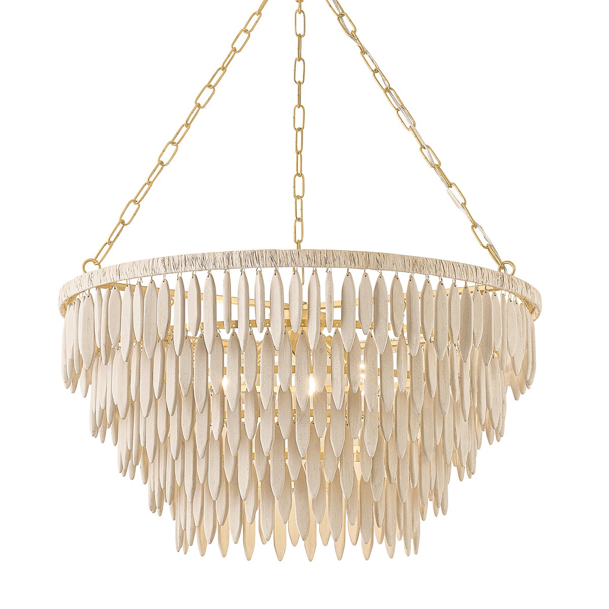 Mitzi by Hudson Valley Lighting Tiffany 5-Light Chandelier in Aged Brass