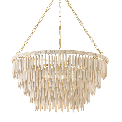Mitzi by Hudson Valley Lighting Tiffany 5-Light Chandelier in Aged Brass