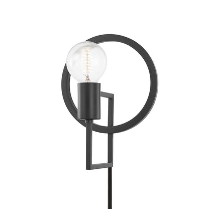Mitzi by Hudson Valley Lighting Tory Plug-In Wall Sconce in Dark Gray