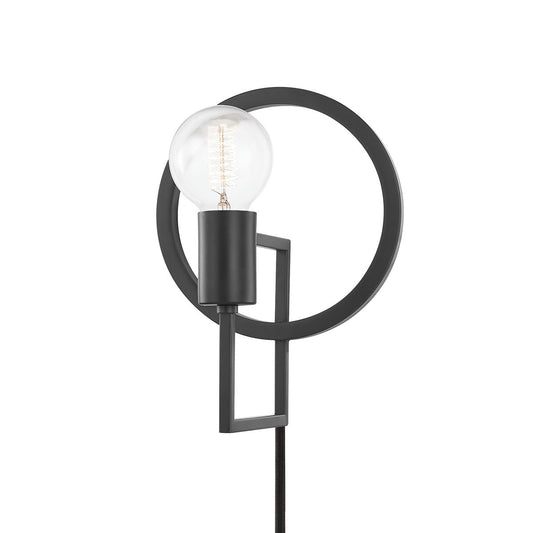 Mitzi by Hudson Valley Lighting Tory Plug-In Wall Sconce in Dark Gray