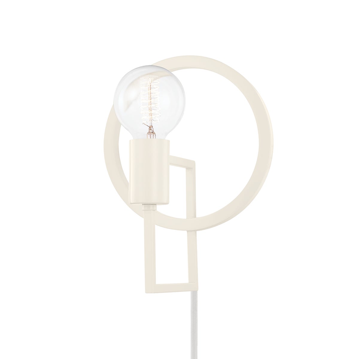 Mitzi by Hudson Valley Lighting Tory Plug-In Wall Sconce in Soft Cream