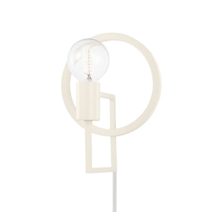 Mitzi by Hudson Valley Lighting Tory Plug-In Wall Sconce in Soft Cream