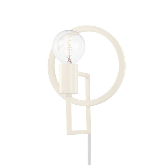 Mitzi by Hudson Valley Lighting Tory Plug-In Wall Sconce in Soft Cream