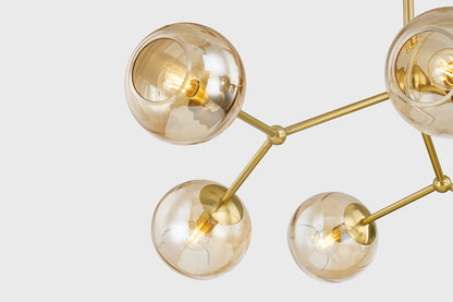 Mitzi by Hudson Valley Lighting Trixie Chandelier in Aged Brass, detail view 3