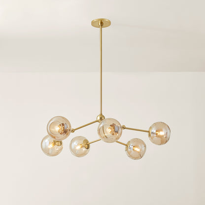 Mitzi by Hudson Valley Lighting Trixie Chandelier in Aged Brass, detail view 4