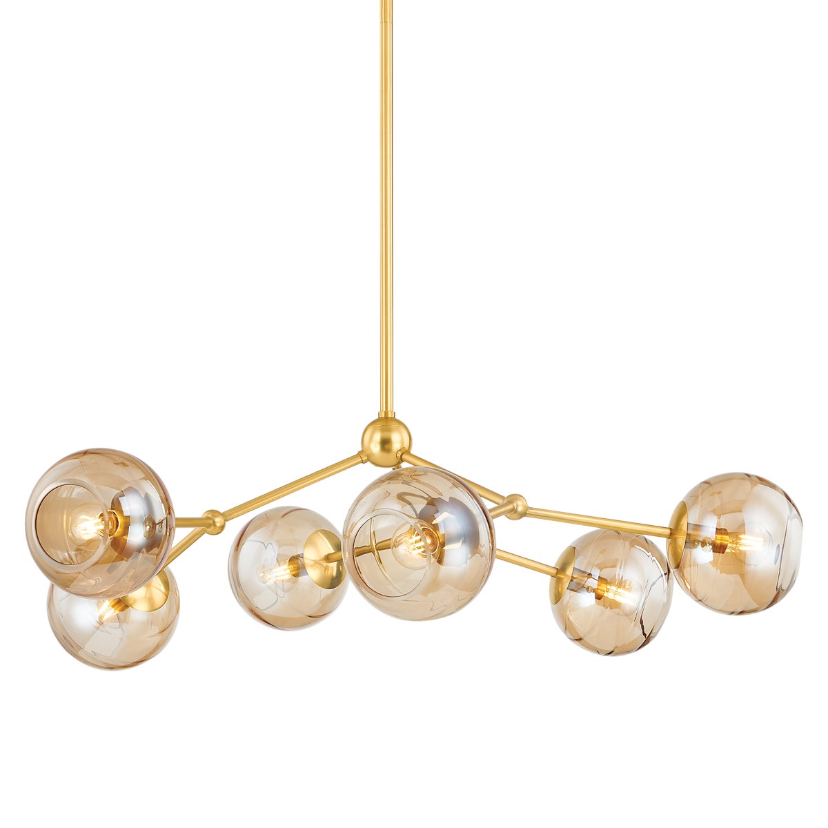 Mitzi by Hudson Valley Lighting Trixie Chandelier in Aged Brass