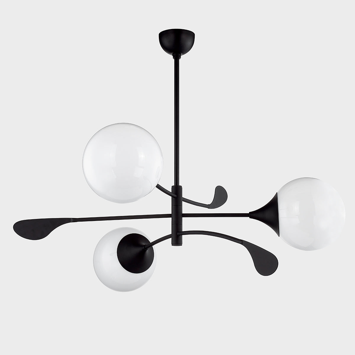 Mitzi by Hudson Valley Lighting Victoria Chandelier in Textured Black, detail view 1