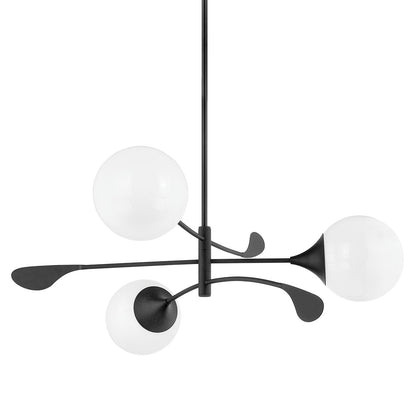 Mitzi by Hudson Valley Lighting Victoria Chandelier in Textured Black
