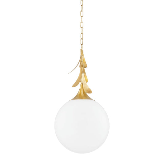 Mitzi by Hudson Valley Lighting Victoria Large Pendant in Vintage Gold Leaf