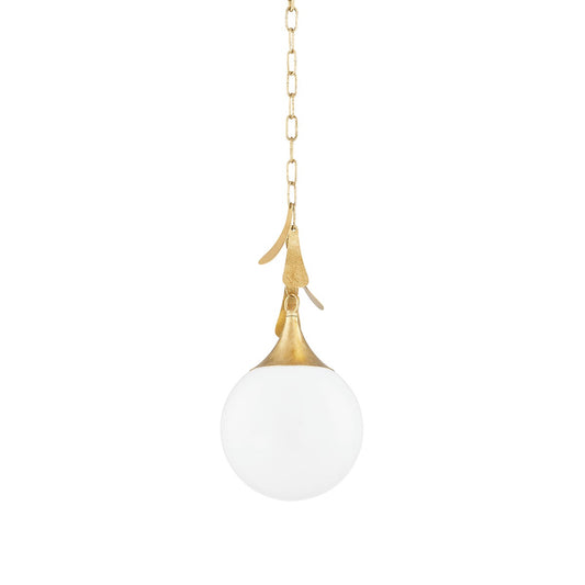 Mitzi by Hudson Valley Lighting Victoria Small Pendant in Vintage Gold Leaf