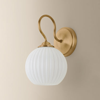 Mitzi by Hudson Valley Lighting Vida Wall Sconce in Patina Brass, detail view 2