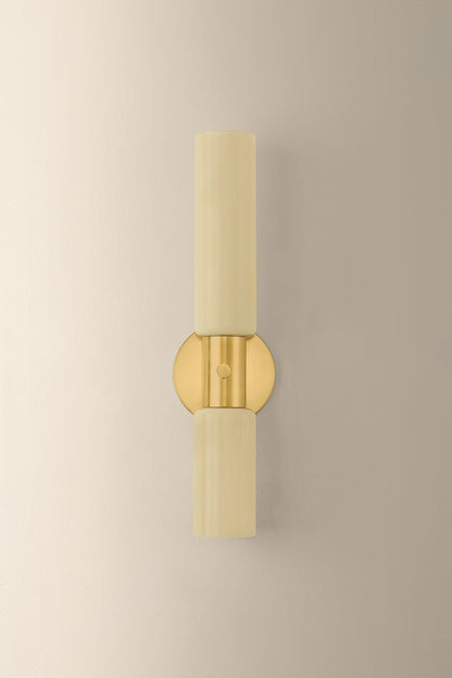Mitzi by Hudson Valley Lighting Violetta Wall Sconce in Aged Brass, detail view 1