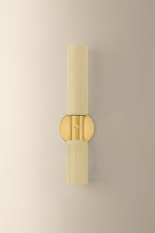 Mitzi by Hudson Valley Lighting Violetta Wall Sconce in Aged Brass, detail view 1