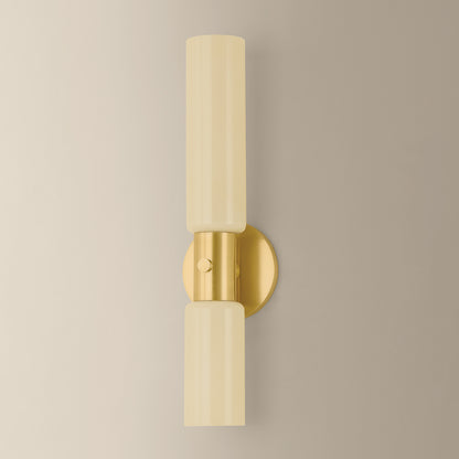 Mitzi by Hudson Valley Lighting Violetta Wall Sconce in Aged Brass, detail view 2